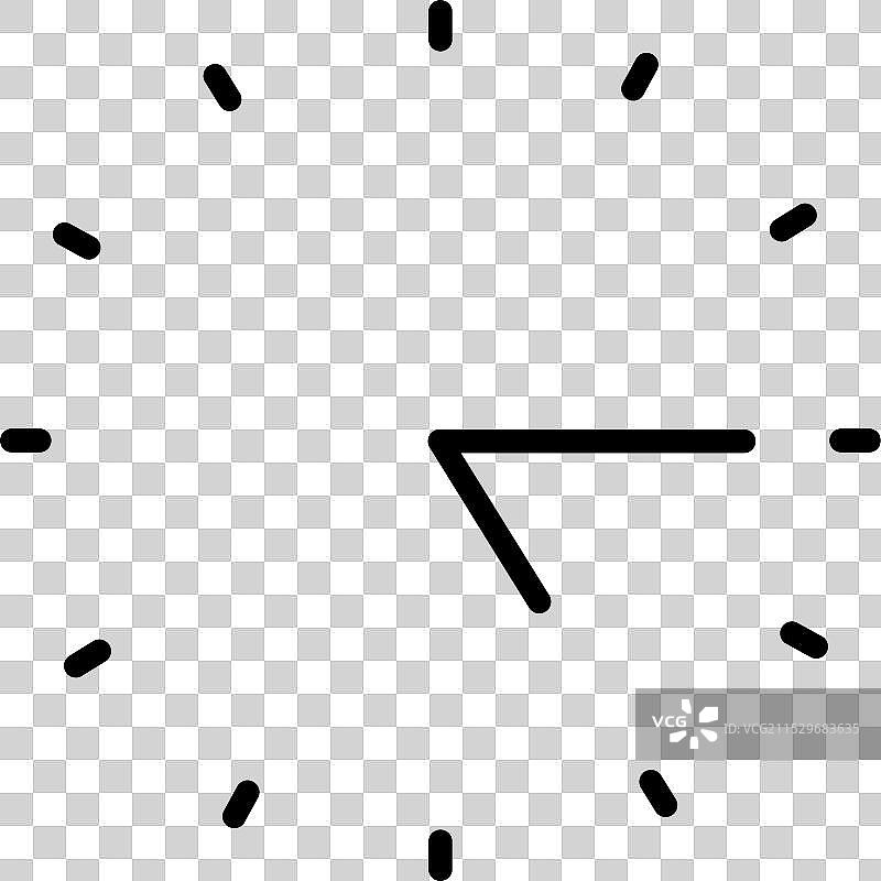 极简主义时钟线条图片素材