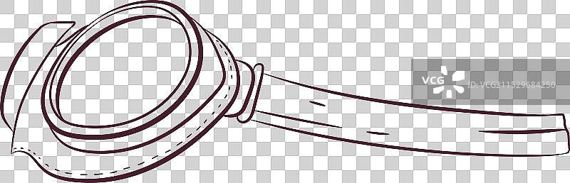 复古摩托车护目镜 手绘侧面图图片素材