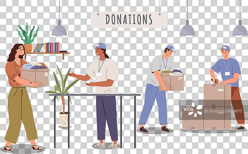 通过衣物捐赠表达感激之情图片素材