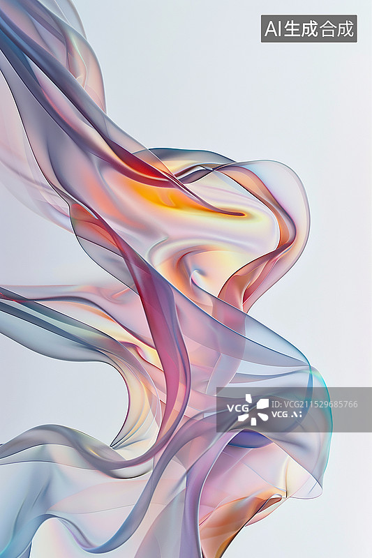 【AI数字艺术】绚丽多彩的唯美风薄纱图片素材