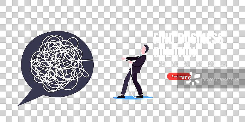 解开商业混乱的过程与纠结图片素材