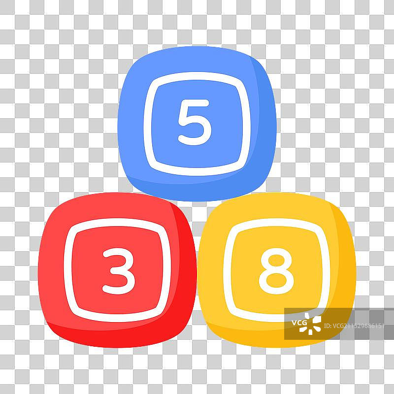 现代数字方块的惊人图标图片素材