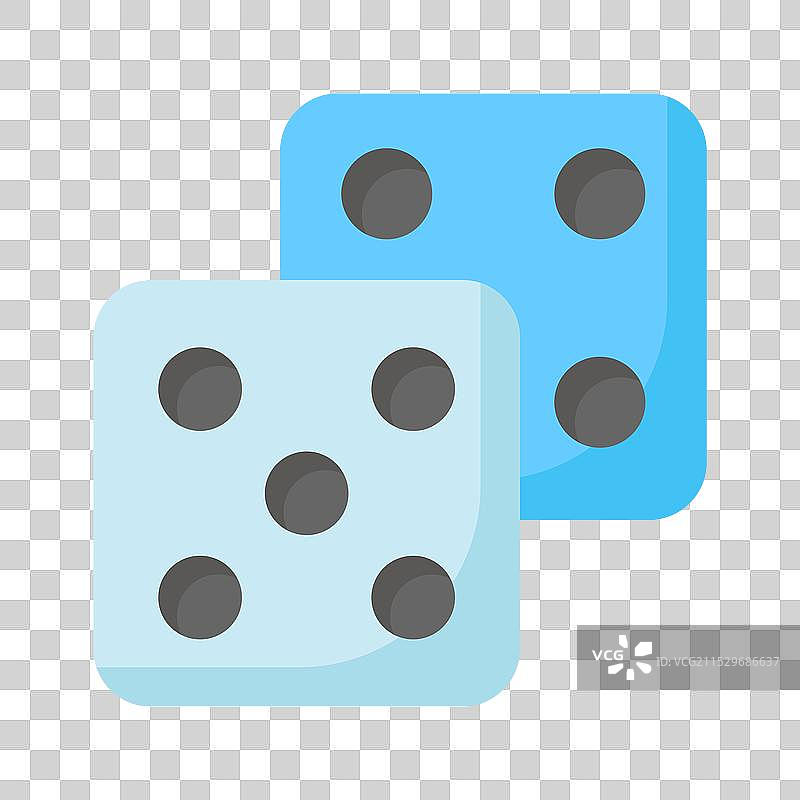 赌场游戏配件图标，骰子设计，飞行棋图片素材