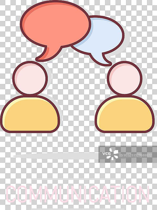 漫画风格对话气泡中的聊天标志图标图片素材