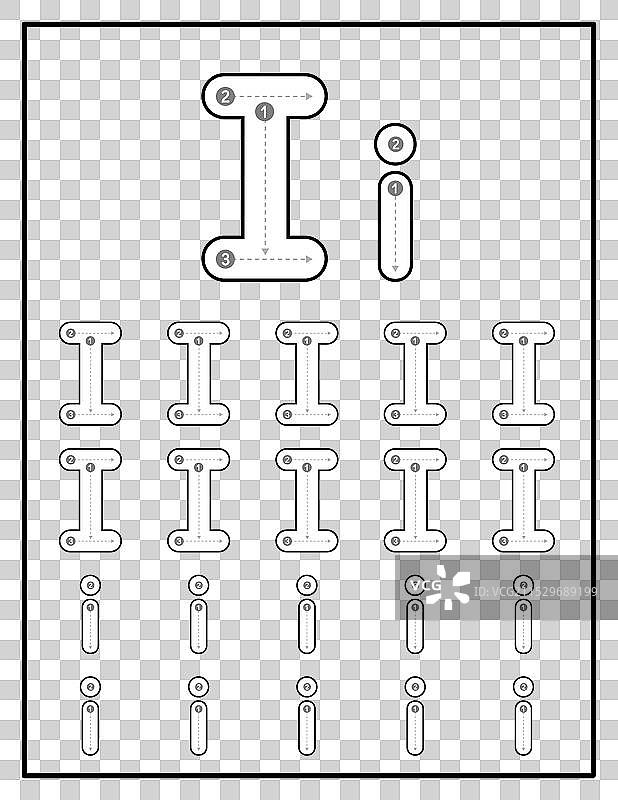 儿童字母书写练习表图片素材