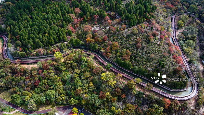 俯瞰红旗渠图片素材