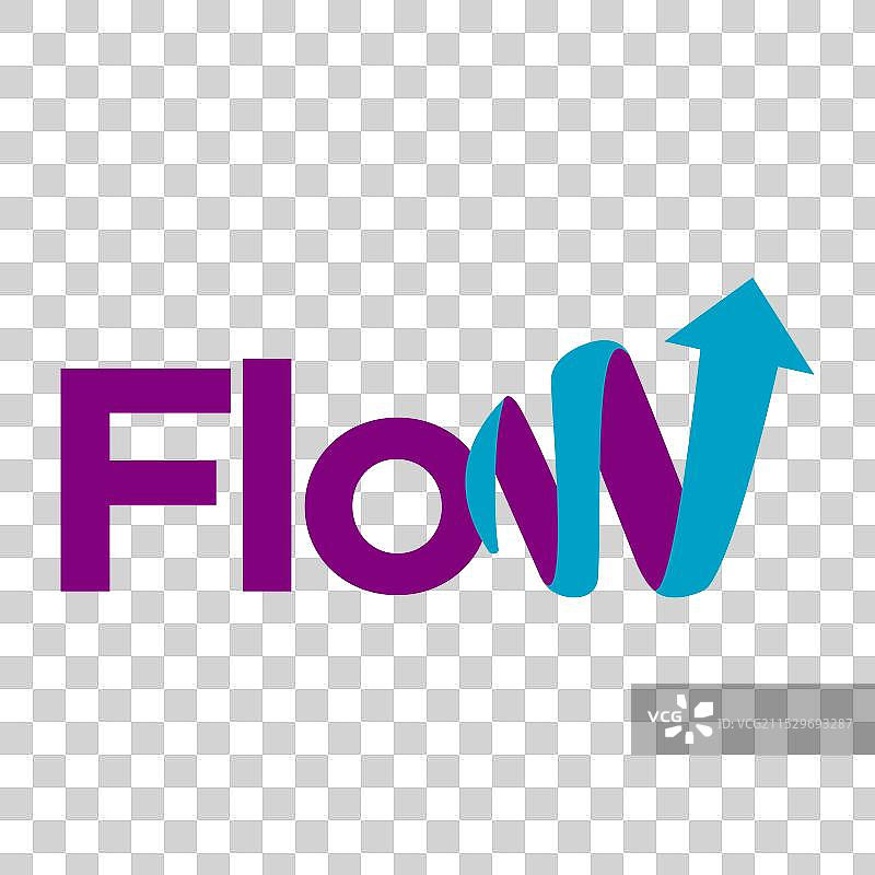 流动文字排版标志设计图片素材