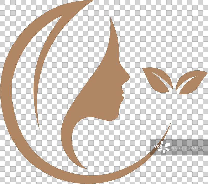 美丽女性标志设计图片素材