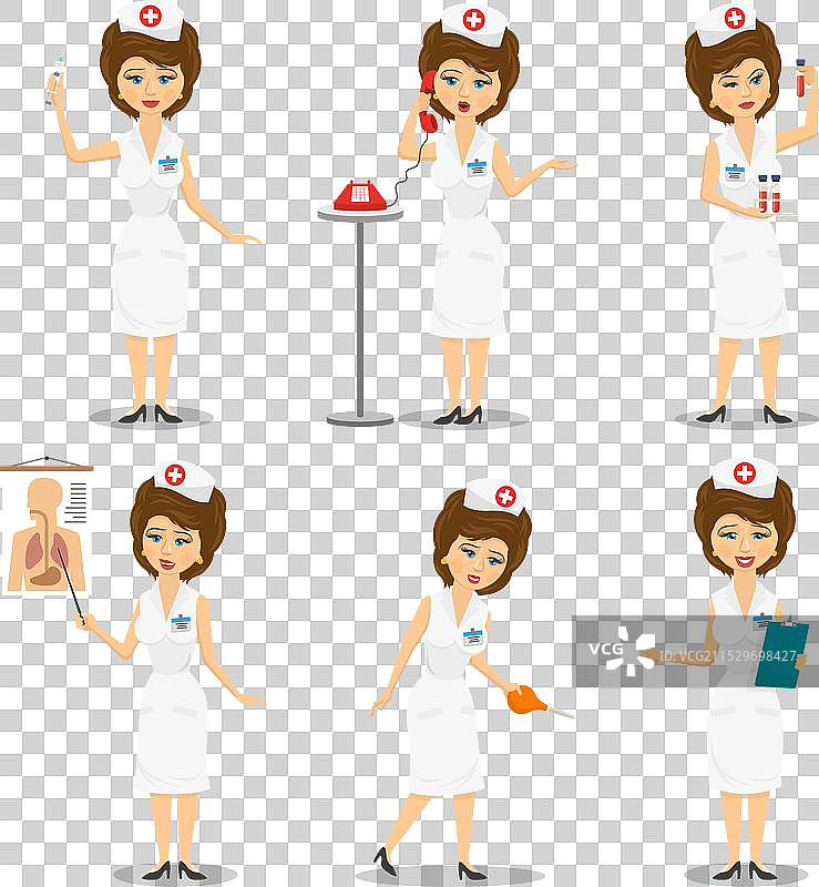 护士角色套装图片素材