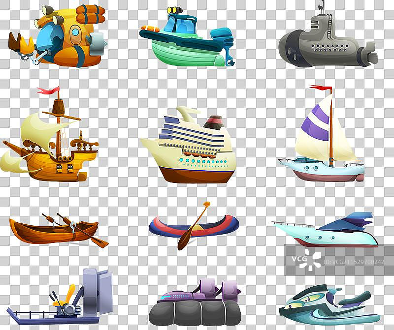 船只和小艇图标集图片素材