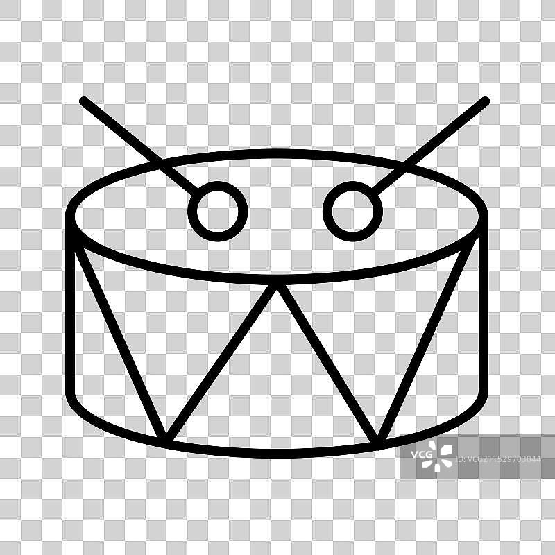 鼓与鼓棒设计的打击乐器图片素材