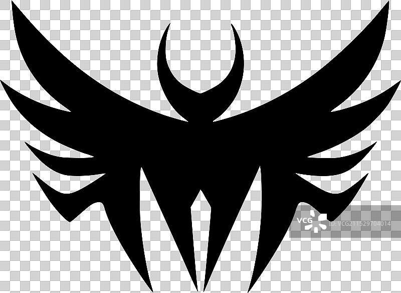 蝙蝠 - 黑白孤立图标图片素材