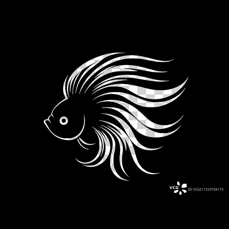 斗鱼 - 极简和简单的轮廓图片素材