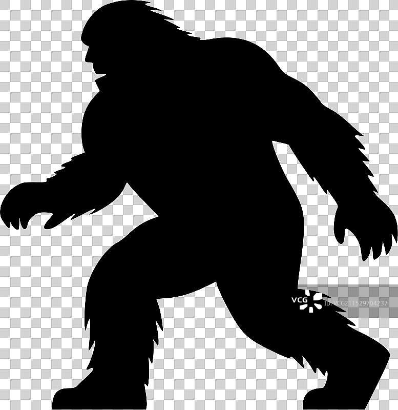 大脚怪 - 高质量标志 - 适合T恤使用图片素材