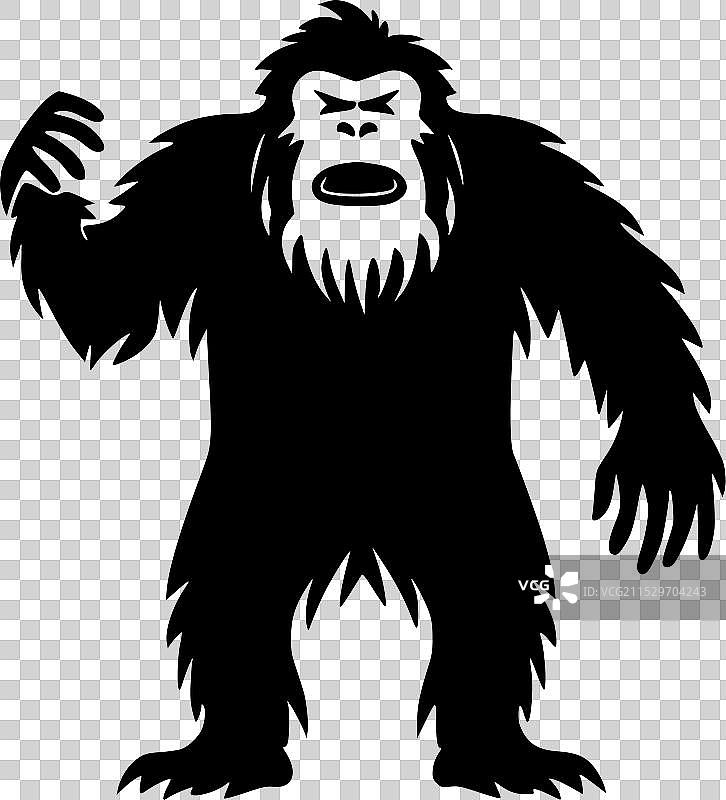 大脚怪 - 高质量标志 - 适合T恤使用图片素材