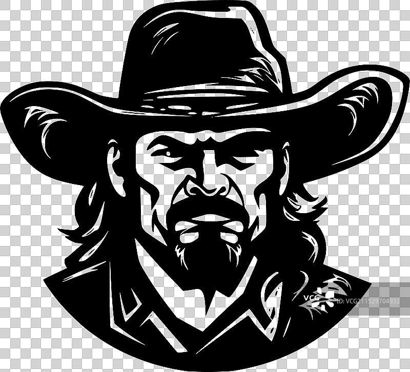 牛仔 - 高质量标志 - 适合T恤使用图片素材