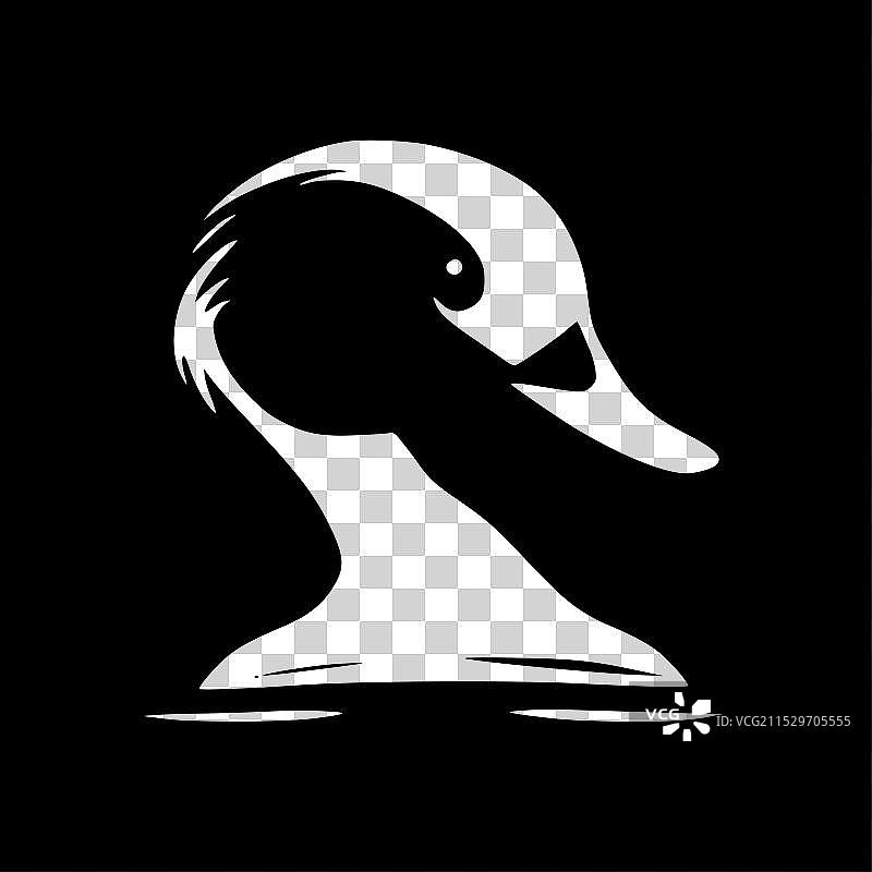 鸭子 - 极简和简单的轮廓图片素材