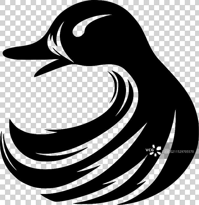 鸭子 - 高质量标志 - 适合T恤使用图片素材