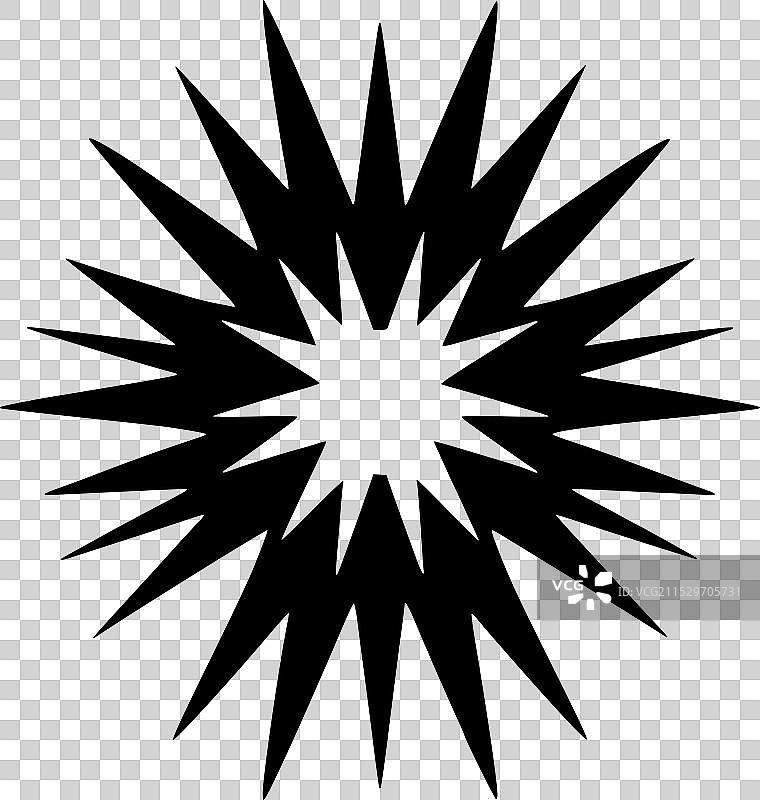 爆炸 - 黑白孤立图标图片素材