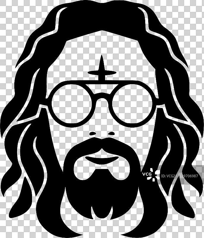 嬉皮士 - 高质量标志 - 适合T恤使用图片素材