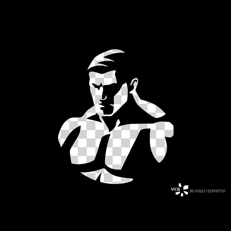 肌肉 - 极简风格的平面标志图片素材