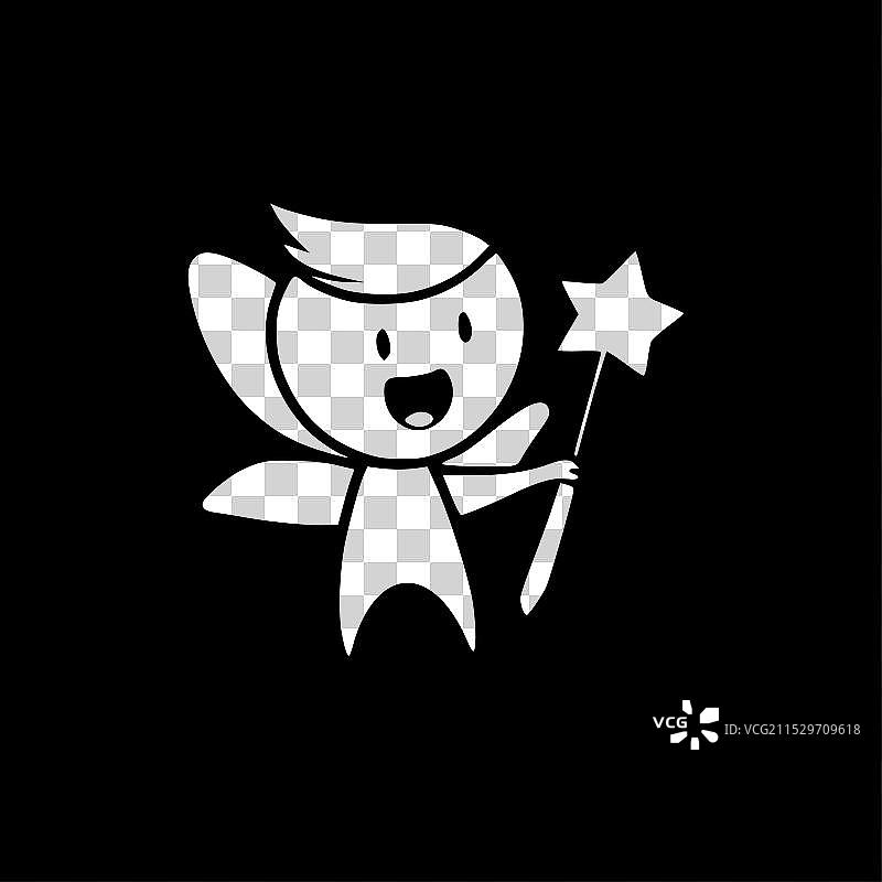 牙仙 - 极简风格平面logo图片素材