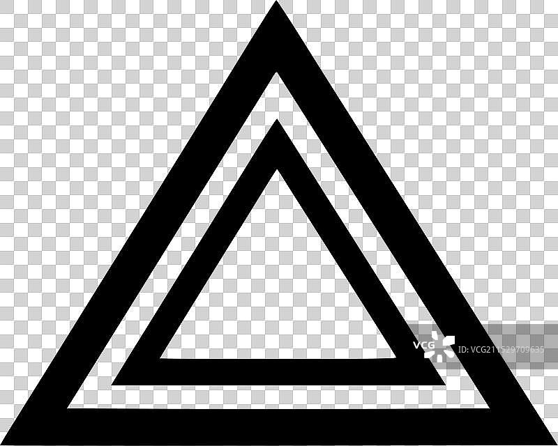 三角形 - 高质量标志 - 适合T恤使用图片素材