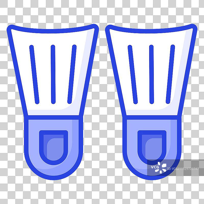 现代风格游泳装备中的鳍设计图片素材