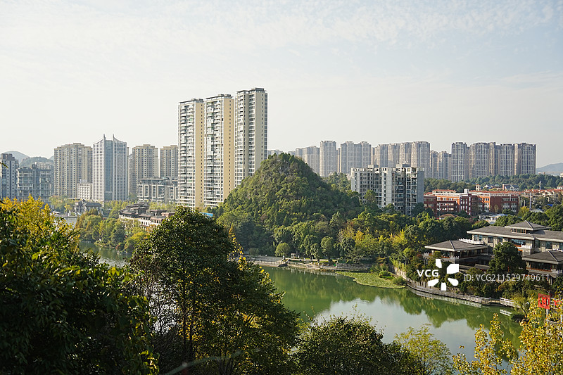 贵阳市白云泉湖公园景区图片素材