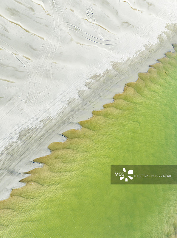 高空俯瞰长江滩涂图片素材