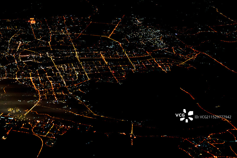 夜景航拍图片素材