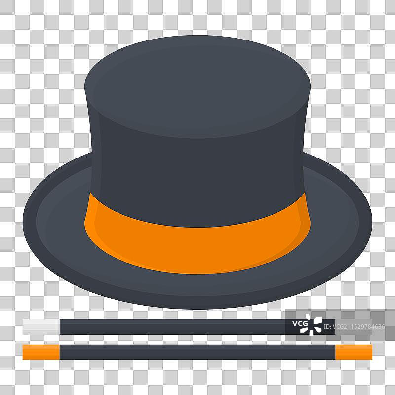 魔术师的帽子和魔法棒图片素材