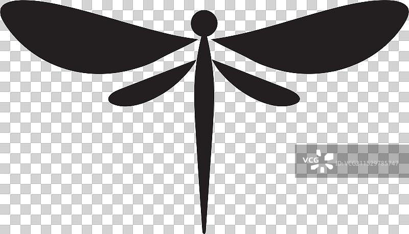 黑曜石中的天体芭蕾蜻蜓标志图片素材