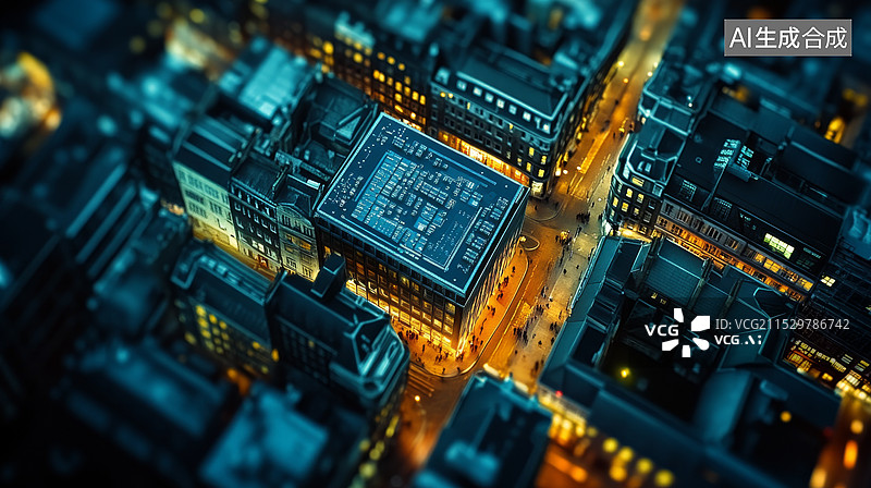【AI数字艺术】未来科技大数据芯片背景图图片素材