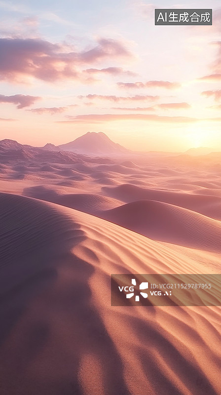 【AI数字艺术】戈壁滩，沙漠风景，沙漠背景，环境问题，环境保护图片素材