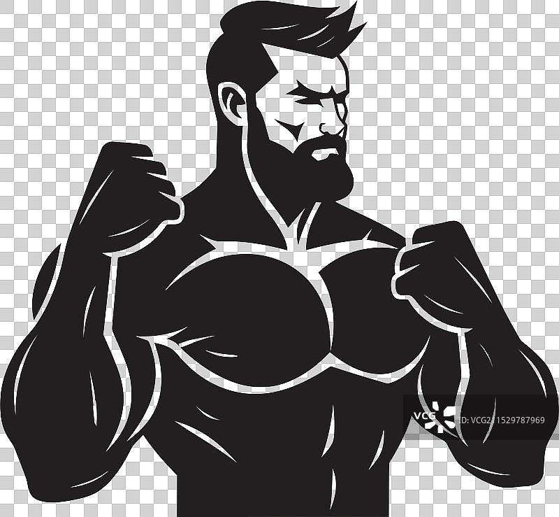 冠军力量的单色胜利展示图片素材