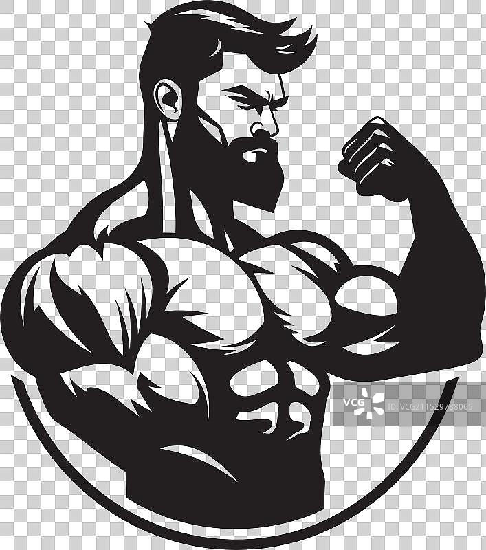 冠军展示黑色肌肉展示图片素材