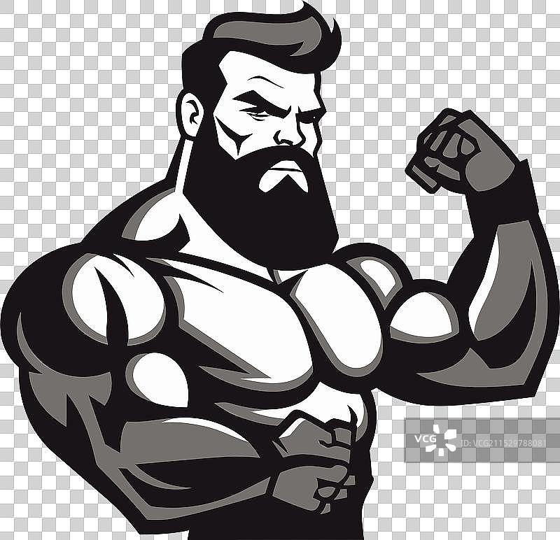 肌肉奇迹黑色肌肉展示图片素材