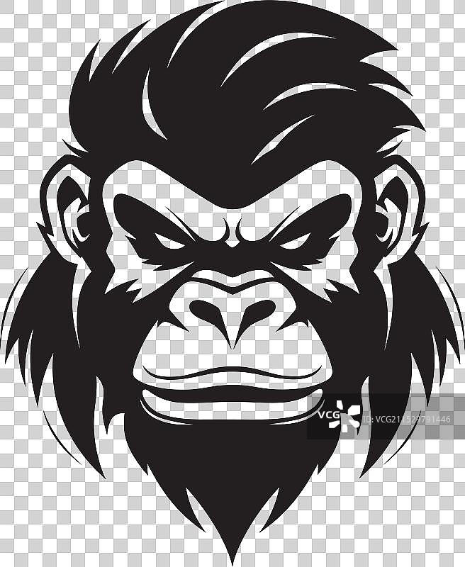 丛林之王的标志图标，猿类的威严图片素材