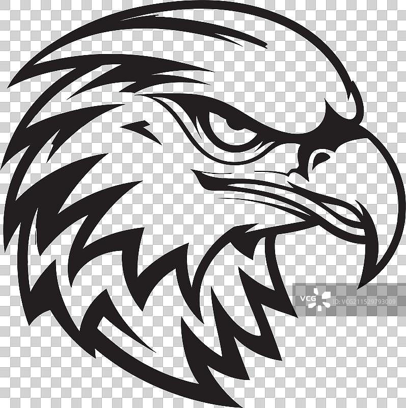 黑鹰捕食者标志图片素材