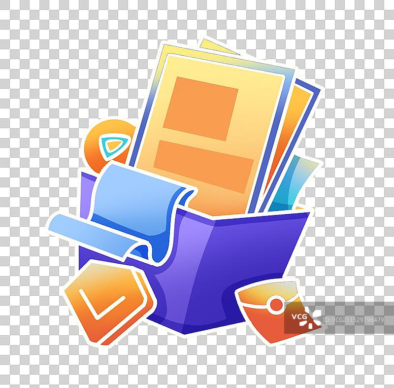 会员权益文件潮流插画图片素材