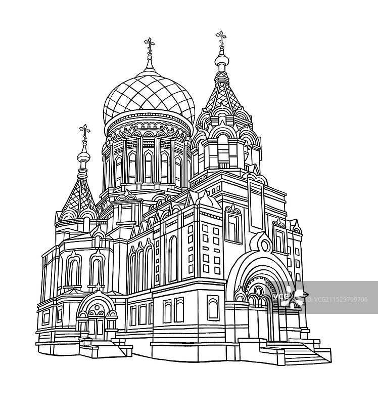 哈尔滨索菲亚教堂图片素材