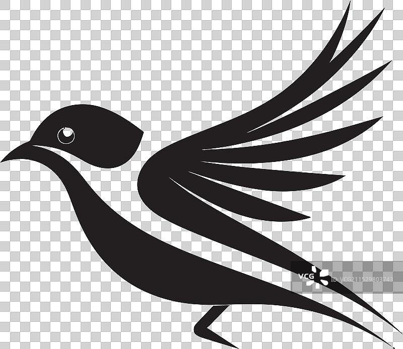 黑雀，一个从未存在的品牌的标志设计图片素材