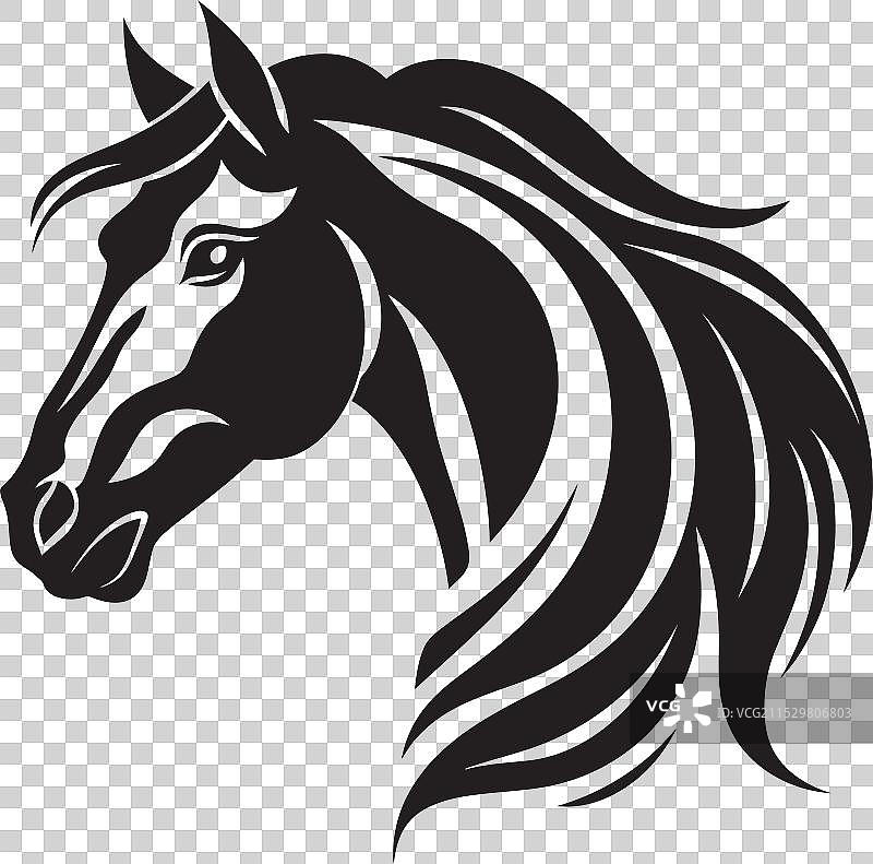 温柔巨人单色致敬马的美丽图片素材