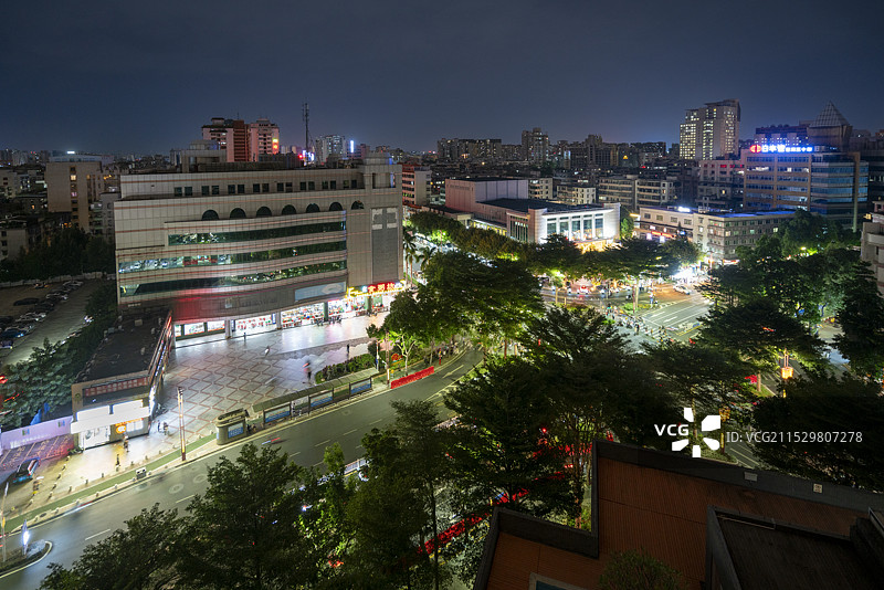 中国广东佛山，禅城区之夜图片素材
