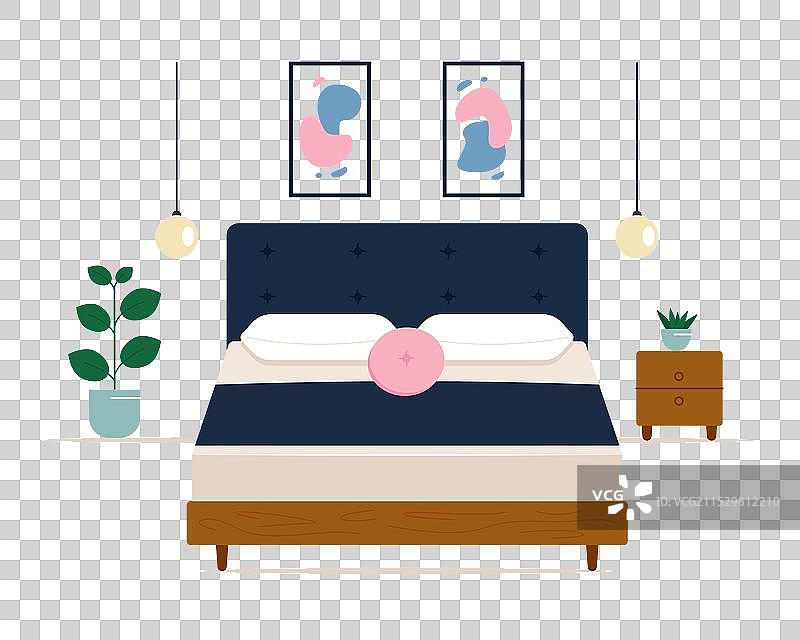 舒适可爱的卧室室内设计图片素材