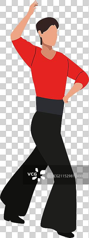 穿着传统服装的弗拉门戈舞者男士图片素材