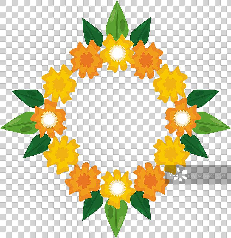 花环和叶子图片素材