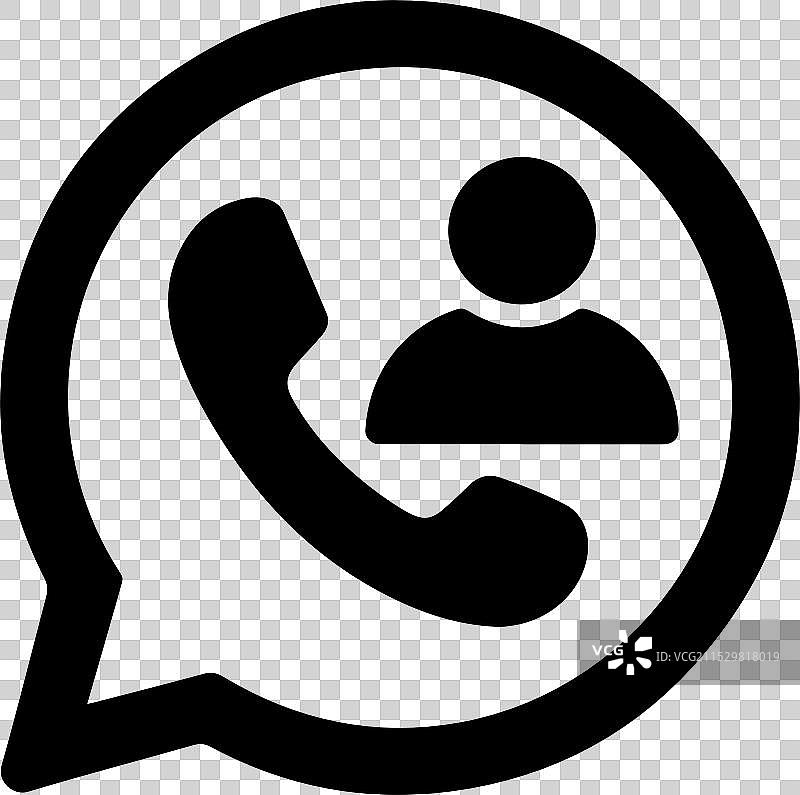 WhatsApp图标艺术线条图片素材