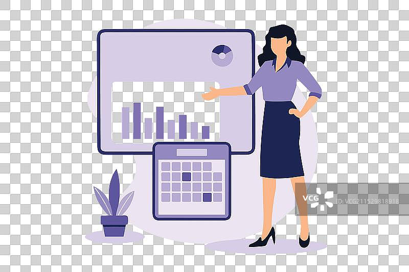 商业流程自动化与大数据的平面图图片素材